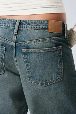 Weekday AMPLE LOW RISE LOOSE WIDE LEG JEANS steel blue medium blue Store