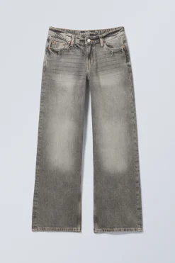 Weekday AMPLE LOW RISE LOOSE WIDE LEG JEANS canyon grey medium grey Discount