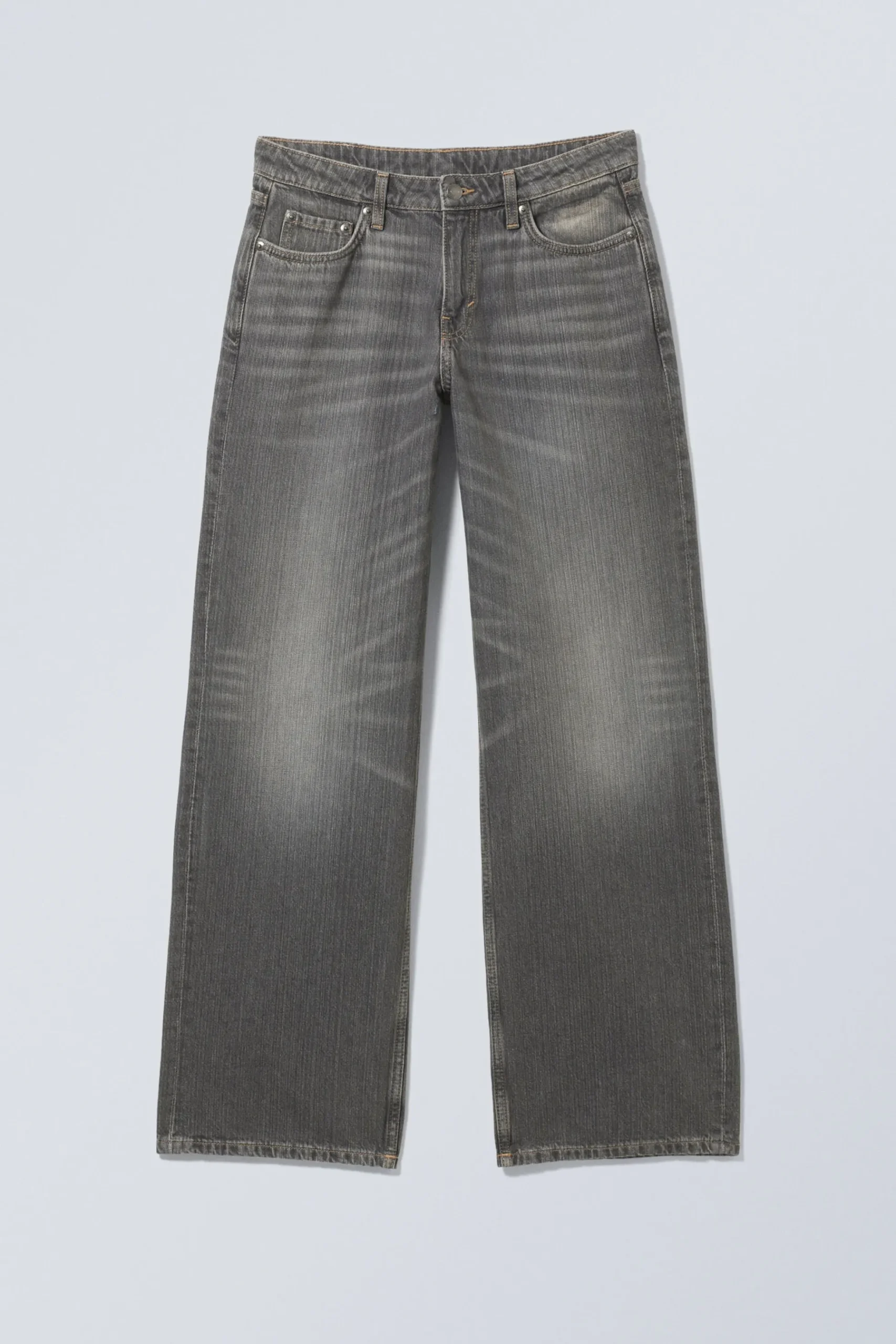 Weekday AMPLE LOW RISE LOOSE WIDE LEG JEANS mine grey dark grey Hot