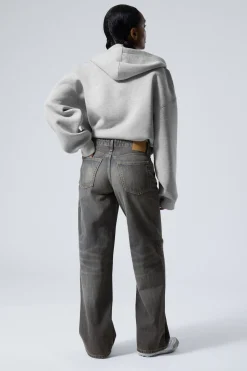 Weekday AMPLE LOW RISE LOOSE WIDE LEG JEANS mine grey dark grey Hot