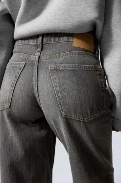 Weekday AMPLE LOW RISE LOOSE WIDE LEG JEANS mine grey dark grey Hot