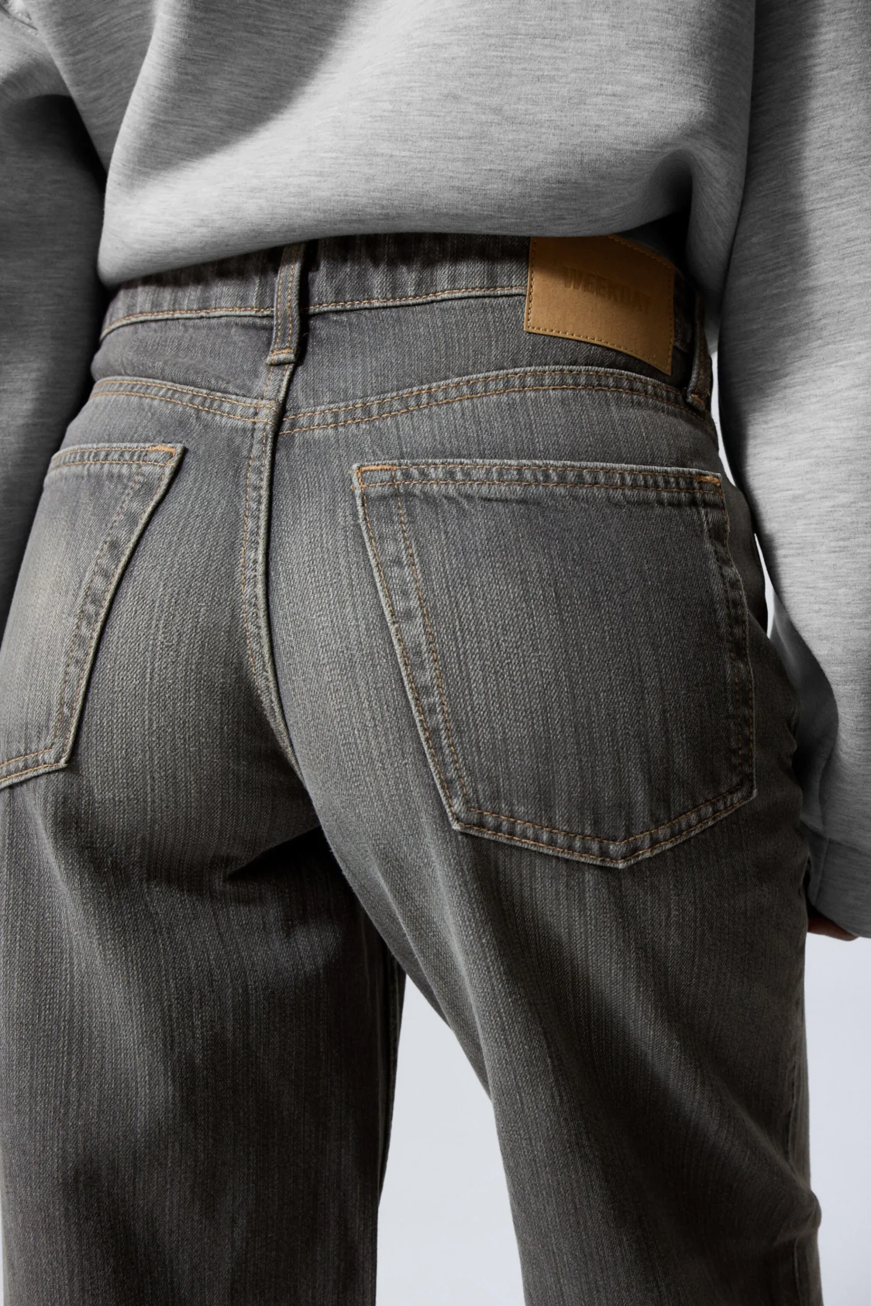 Weekday AMPLE LOW RISE LOOSE WIDE LEG JEANS mine grey dark grey Hot