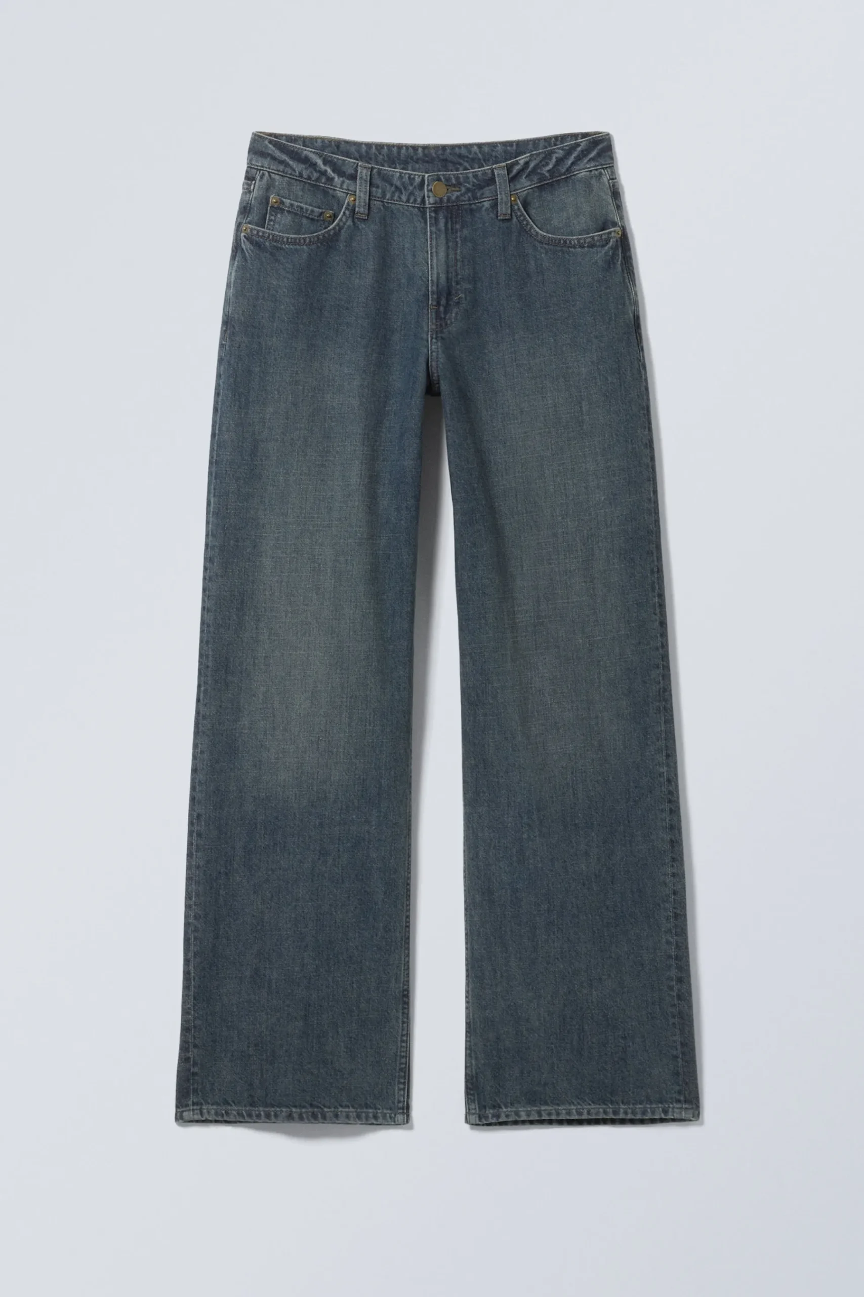 Weekday AMPLE LOW RISE LOOSE WIDE LEG JEANS lake blue dark blue Outlet