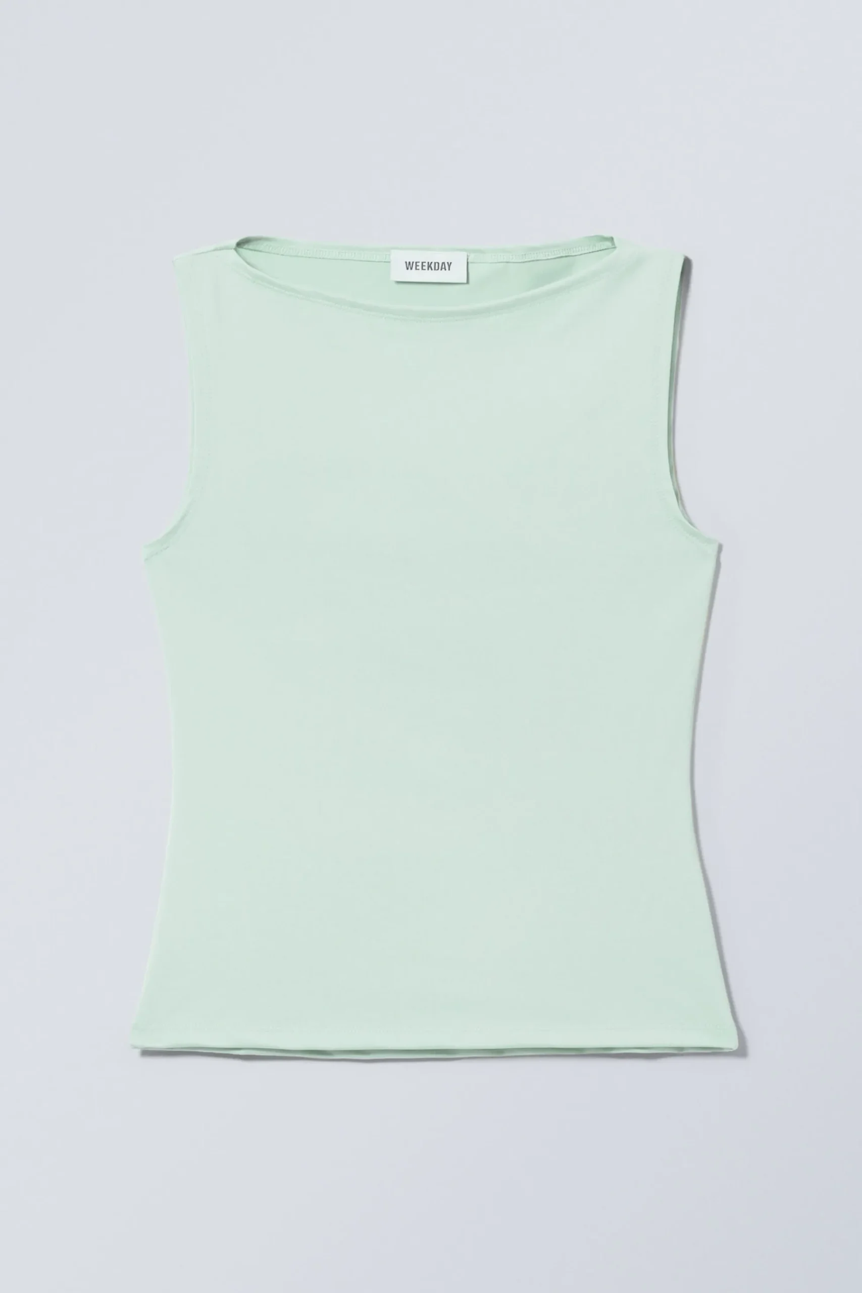 Weekday ANNIE SLEEVELESS BOAT-NECK TOP light turquoise Best