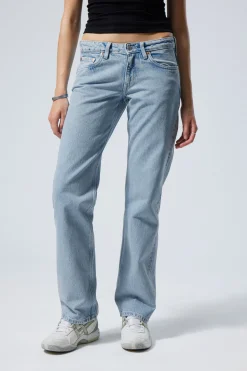 Weekday ARROW LOW RISE REGULAR STRAIGHT LEG JEANS summer blue light blue Hot