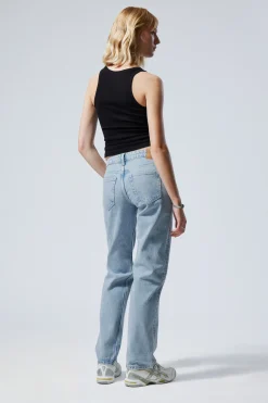 Weekday ARROW LOW RISE REGULAR STRAIGHT LEG JEANS summer blue light blue Hot
