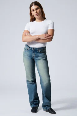 Weekday ARROW LOW RISE REGULAR STRAIGHT LEG JEANS jackpot blue medium blue Clearance