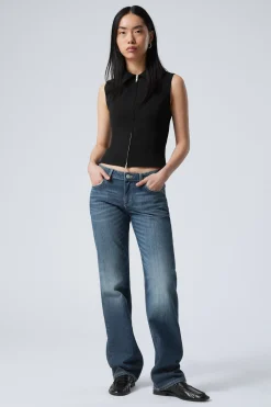 Weekday ARROW LOW RISE REGULAR STRAIGHT LEG JEANS mine blue medium blue Flash Sale