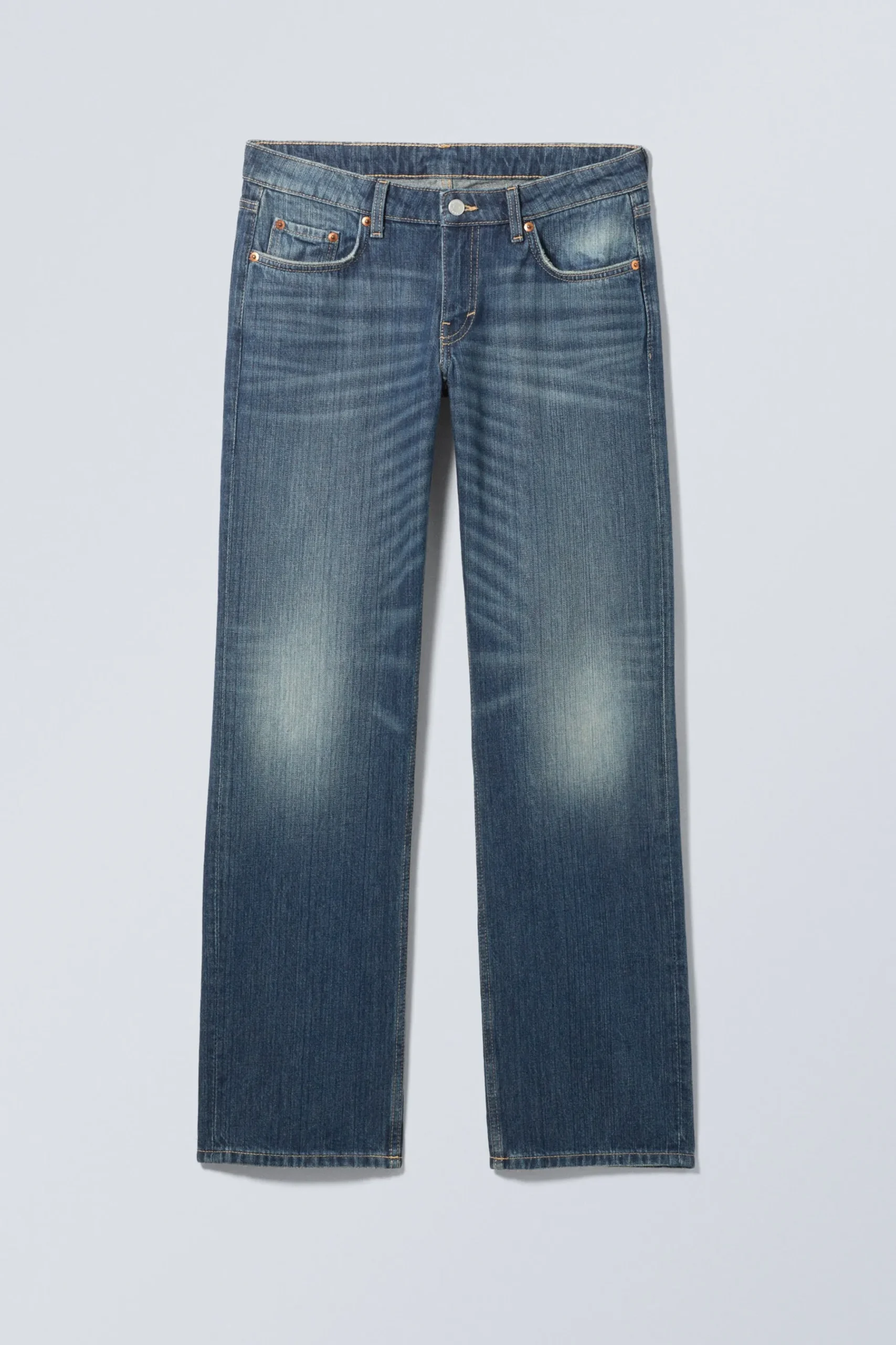Weekday ARROW LOW RISE REGULAR STRAIGHT LEG JEANS mine blue medium blue Flash Sale