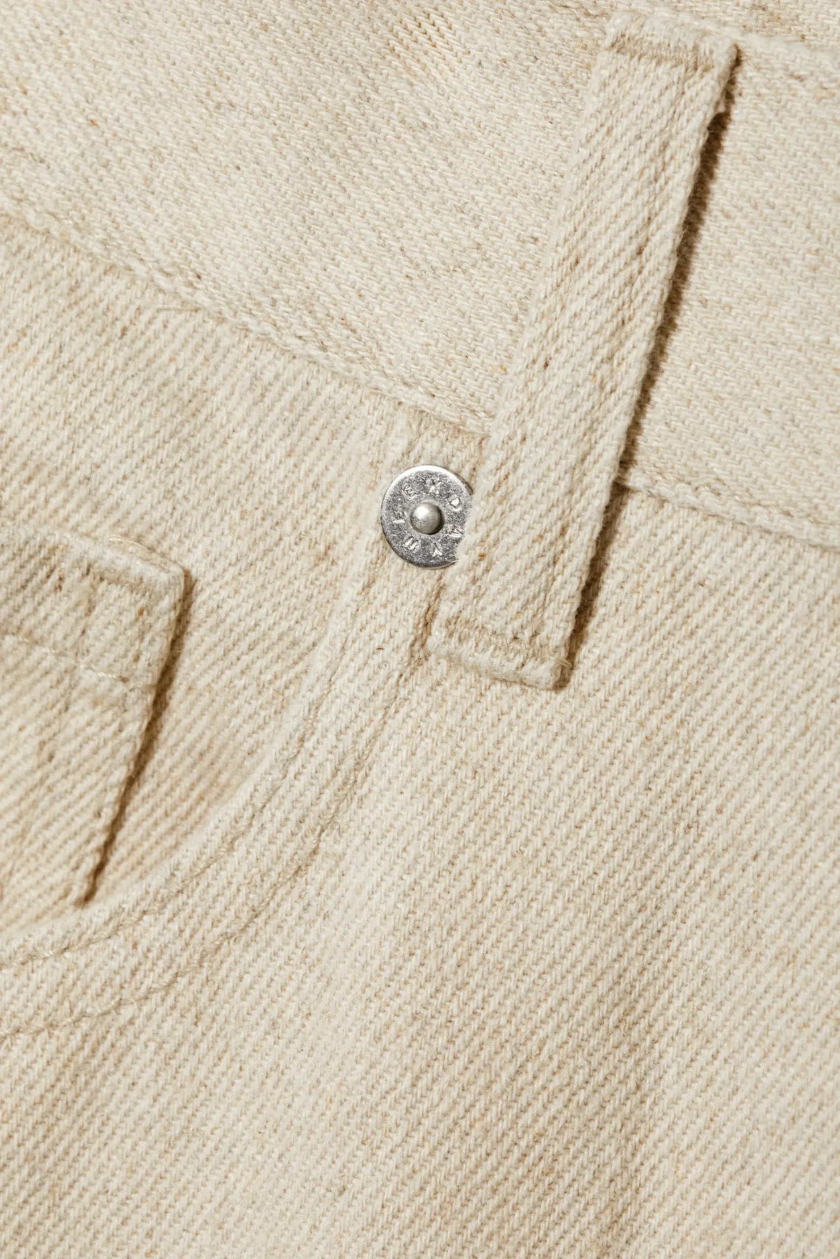 Weekday ASTRO BAGGY LINEN BLEND TROUSERS ecru Discount
