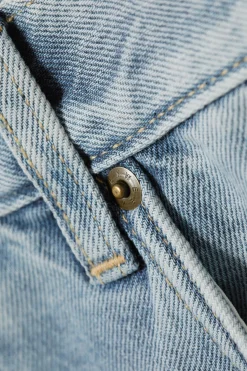 Weekday ASTRO DENIM LOOSE BAGGY SHORTS tide blue Outlet