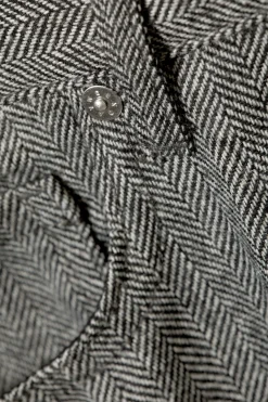 Weekday ASTRO LOOSE BAGGY HERRINGBONE TROUSERS dark grey Outlet