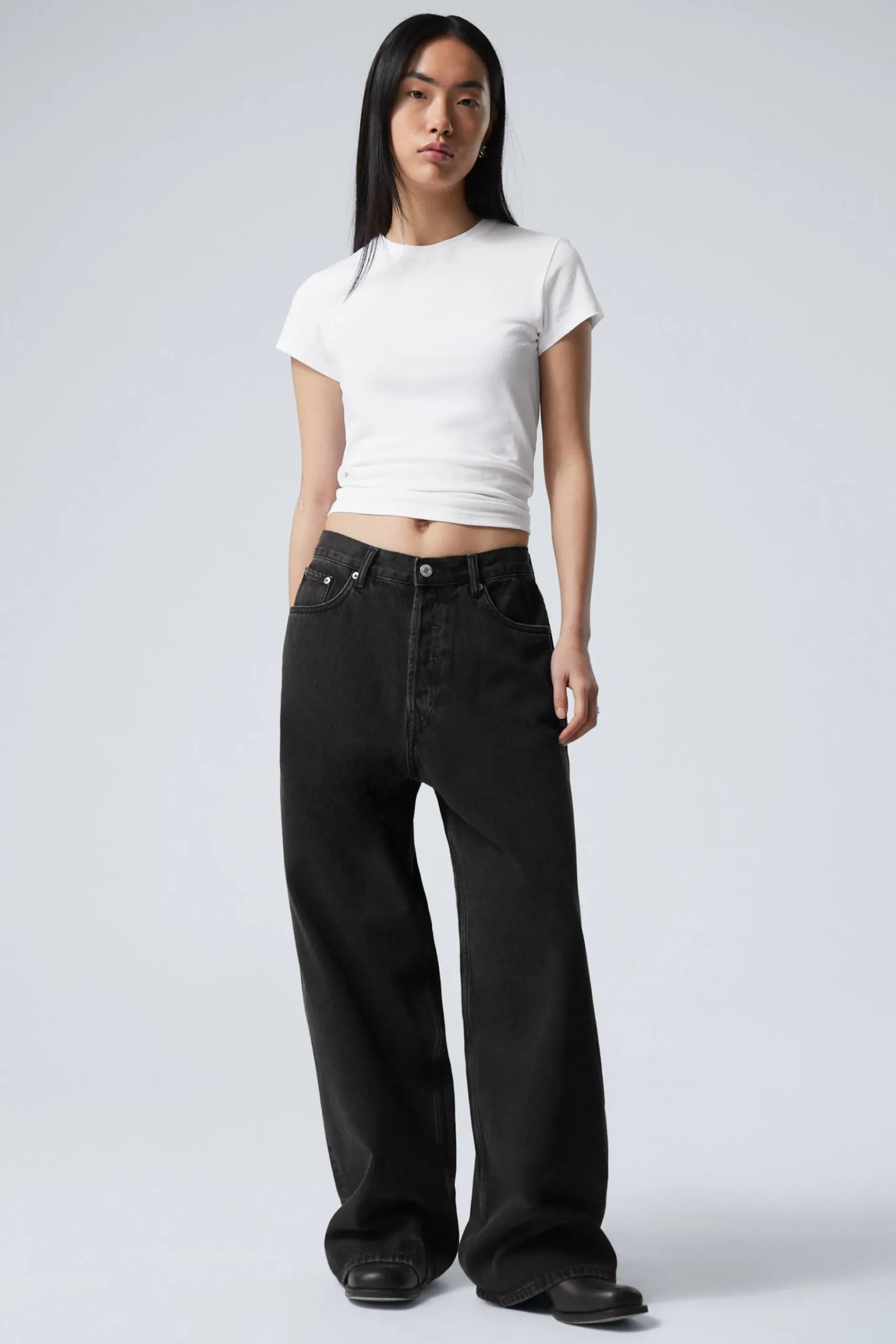 Weekday ASTRO LOOSE BAGGY LEG JEANS tuned black black Online