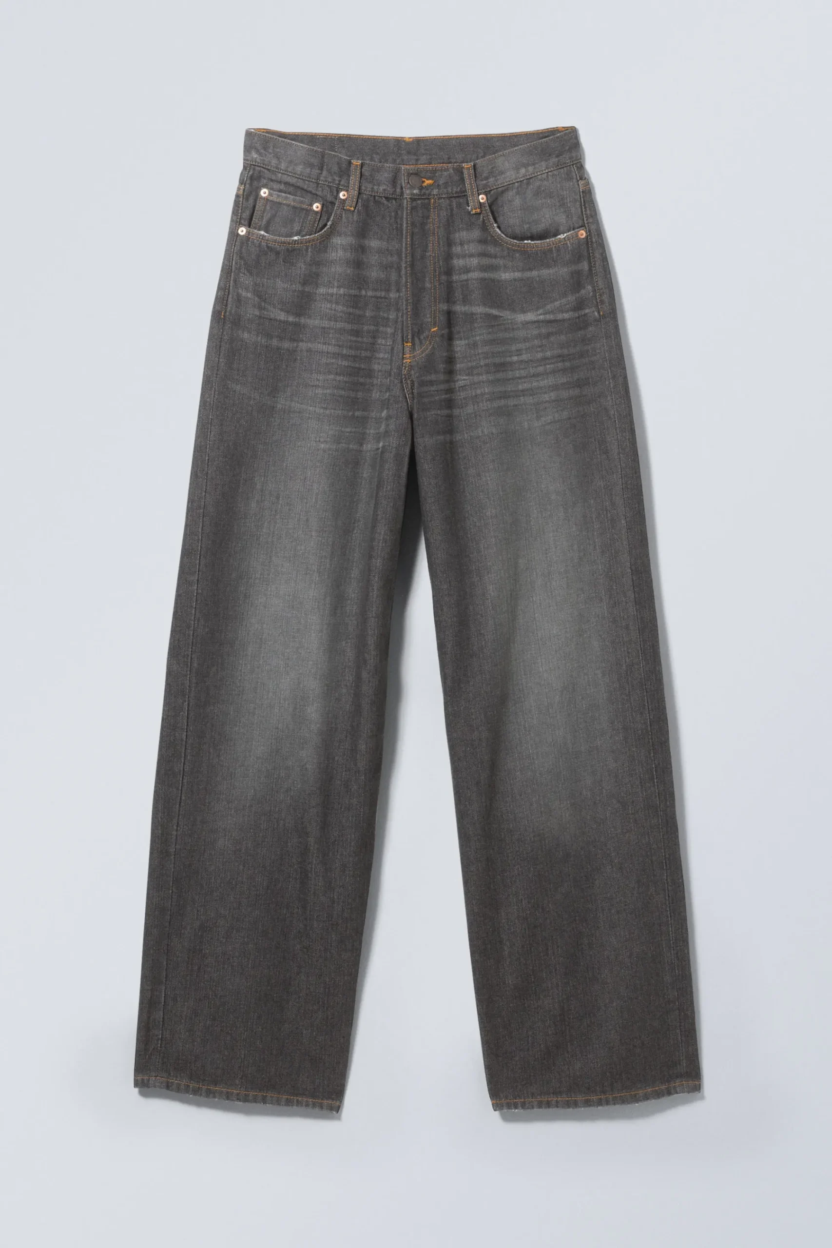 Weekday ASTRO LOOSE BAGGY LEG JEANS ash black black Hot