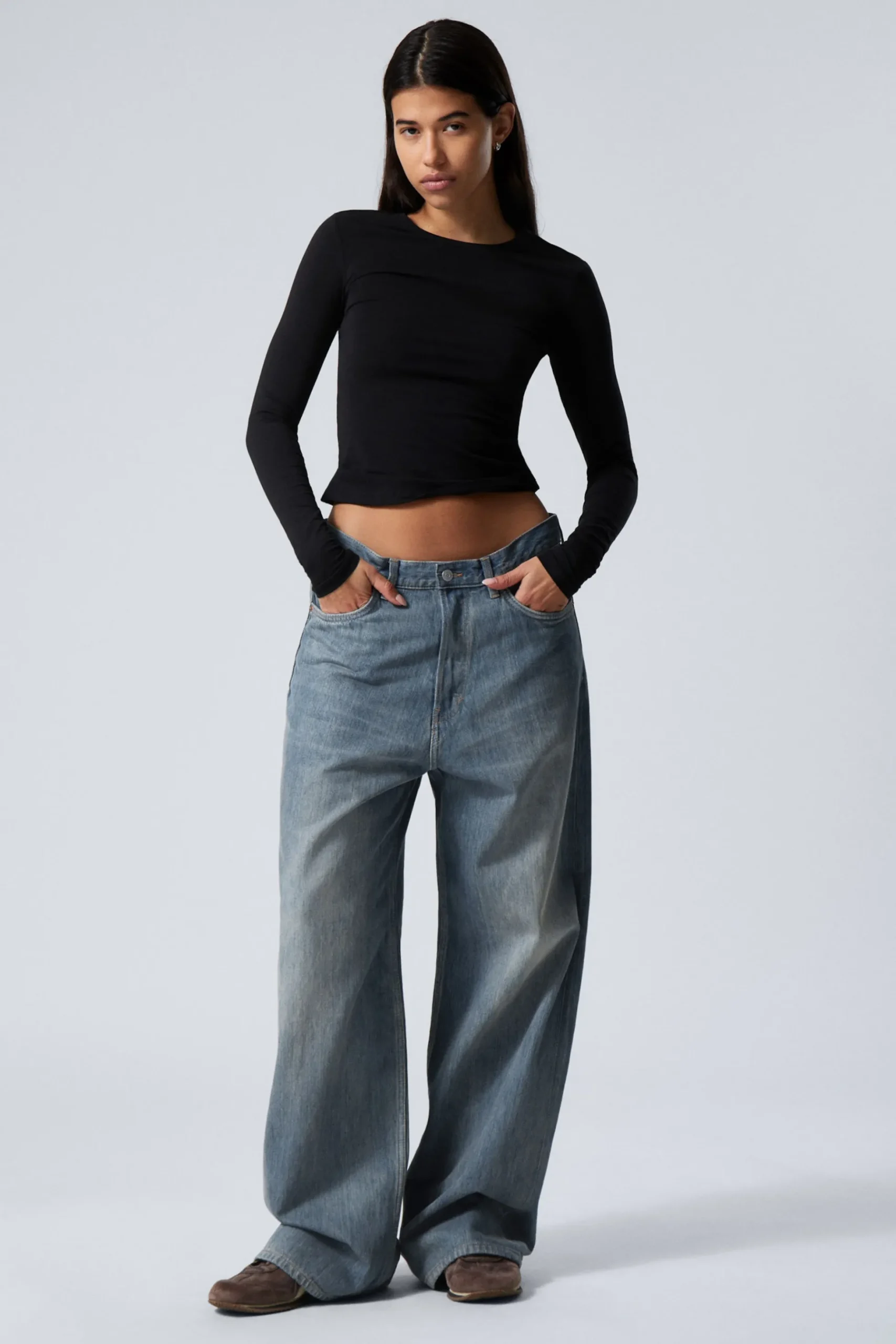 Weekday ASTRO LOOSE BAGGY LEG JEANS trove blue medium blue Discount
