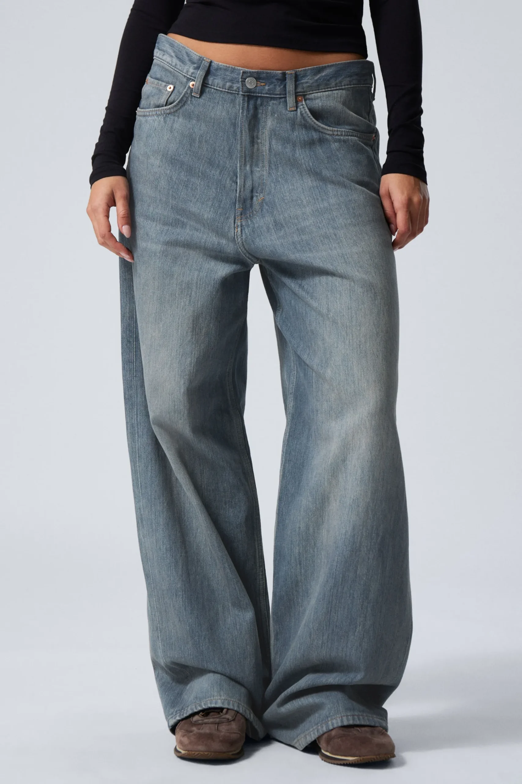 Weekday ASTRO LOOSE BAGGY LEG JEANS trove blue medium blue Discount