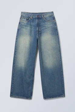 Weekday ASTRO LOOSE BAGGY LEG JEANS jackpot blue medium blue Store