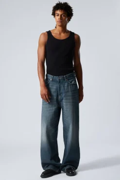 Weekday ASTRO LOOSE BAGGY LEG JEANS mine blue medium blue Cheap