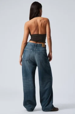 Weekday ASTRO LOOSE BAGGY LEG JEANS mine blue medium blue Cheap