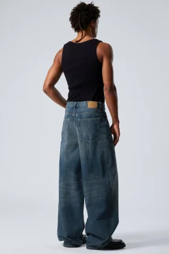 Weekday ASTRO LOOSE BAGGY LEG JEANS mine blue medium blue Cheap