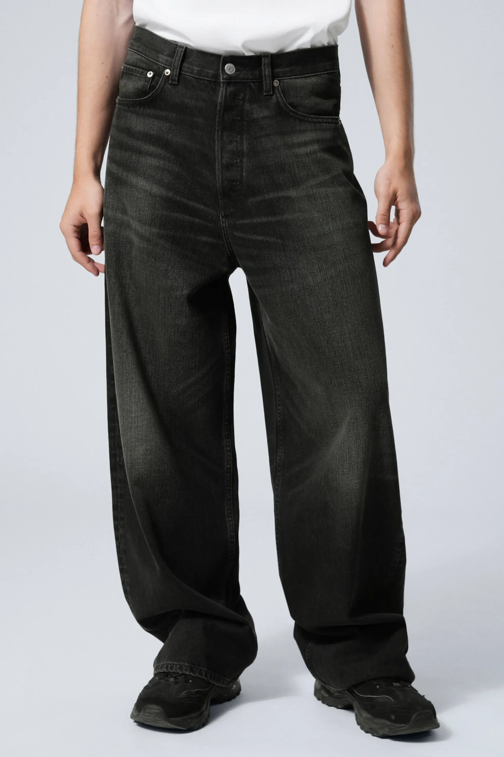 Weekday ASTRO LOOSE BAGGY LEG JEANS deep night black Cheap