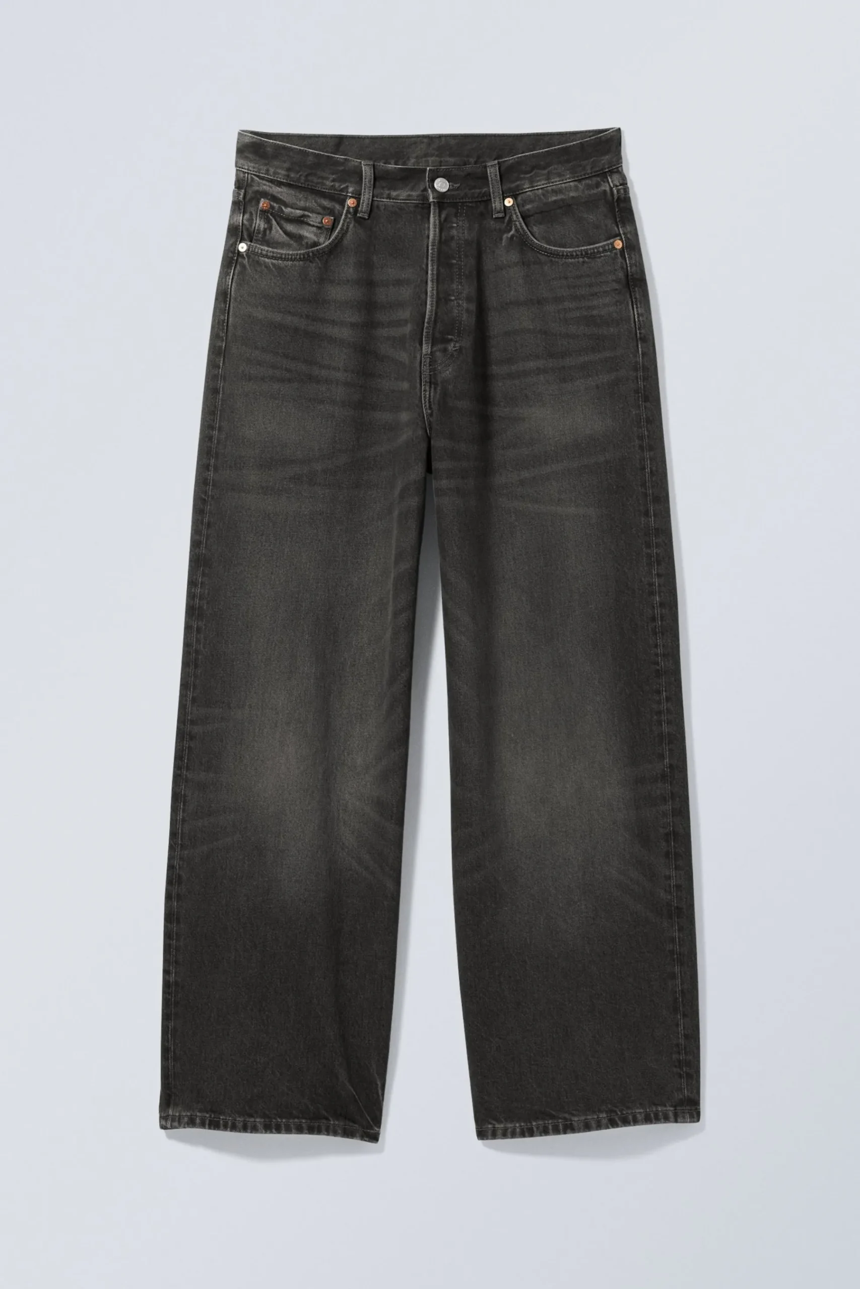 Weekday ASTRO LOOSE BAGGY LEG JEANS deep night black Cheap