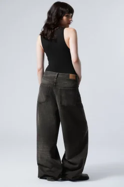 Weekday ASTRO LOOSE BAGGY LEG JEANS deep night black Cheap