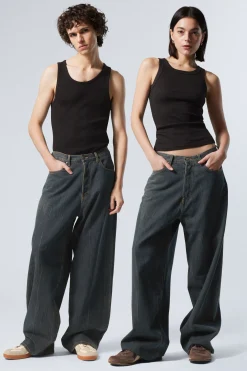 Weekday ASTRO LOOSE BAGGY LEG JEANS como blue Flash Sale