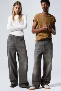 Weekday ASTRO LOOSE BAGGY LEG JEANS mine grey Flash Sale