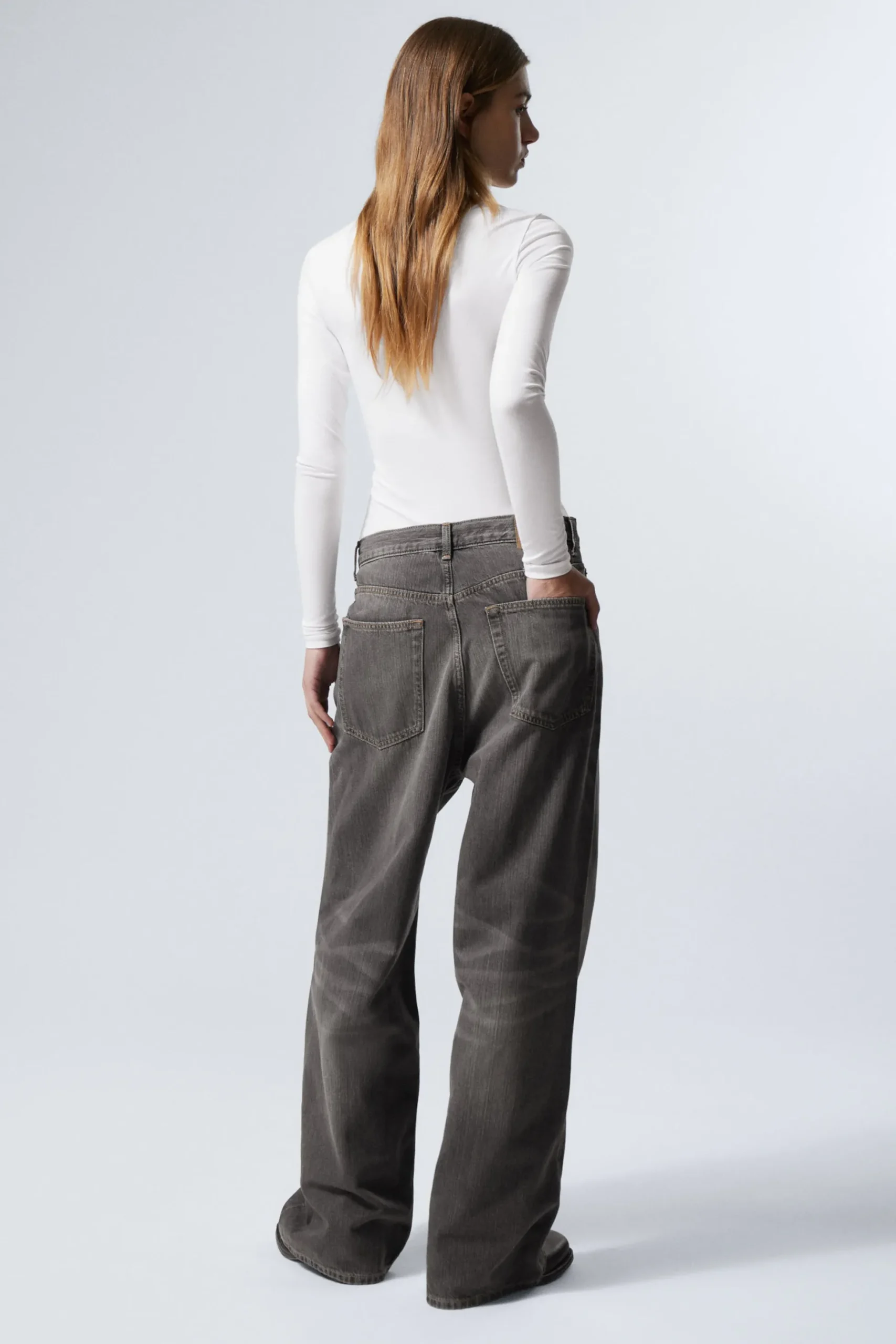 Weekday ASTRO LOOSE BAGGY LEG JEANS mine grey Flash Sale