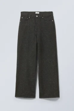 Weekday ASTRO LOOSE BAGGY NEPS SUIT TROUSERS dark grey Shop