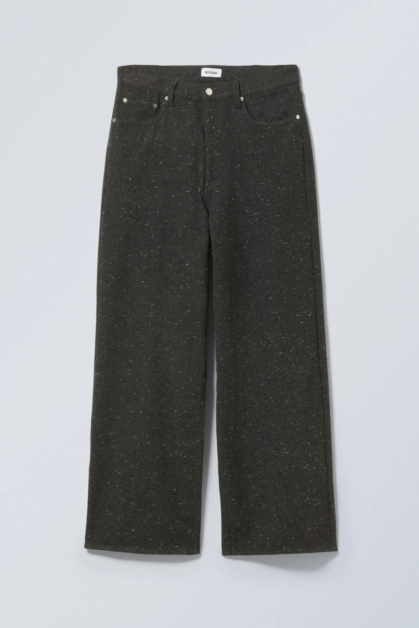 Weekday ASTRO LOOSE BAGGY NEPS SUIT TROUSERS dark grey Shop