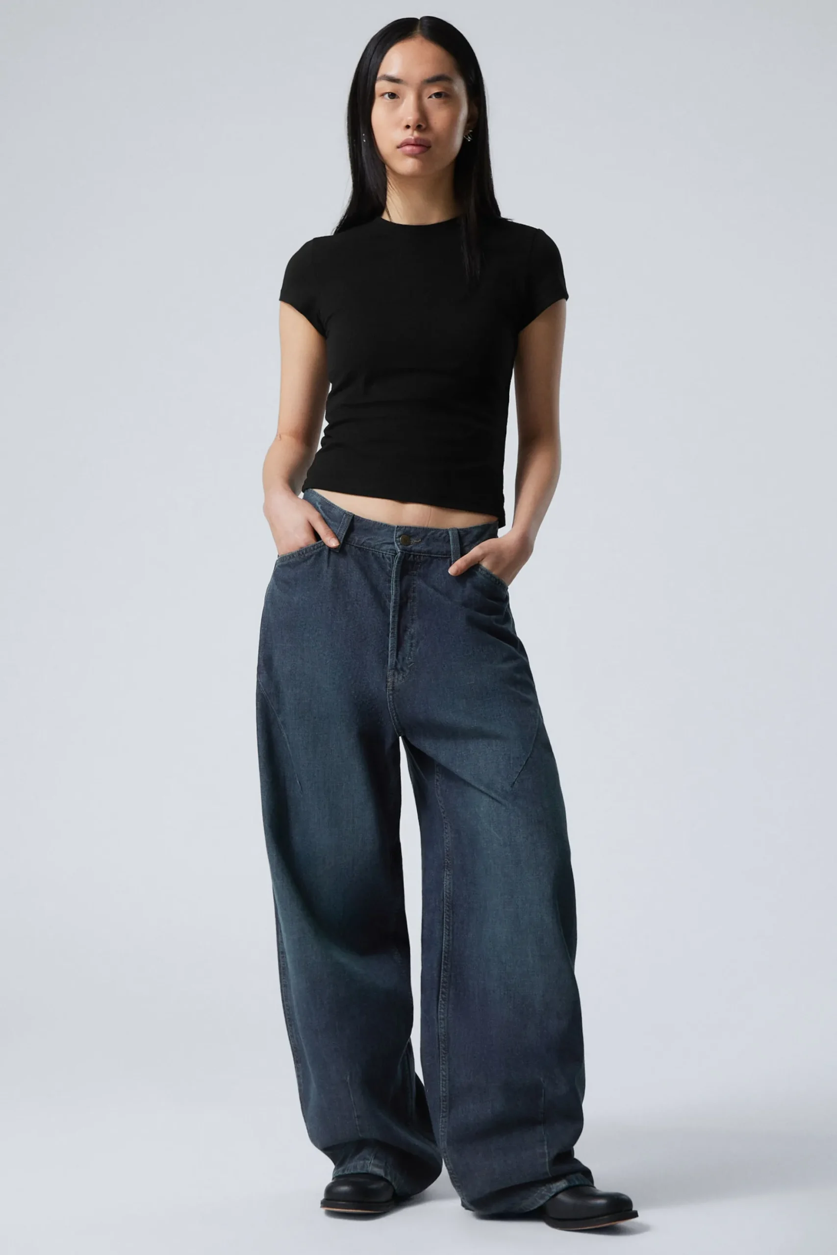 Weekday ASTRO LOOSE BAGGY SHAPE JEANS lake blue medium blue New