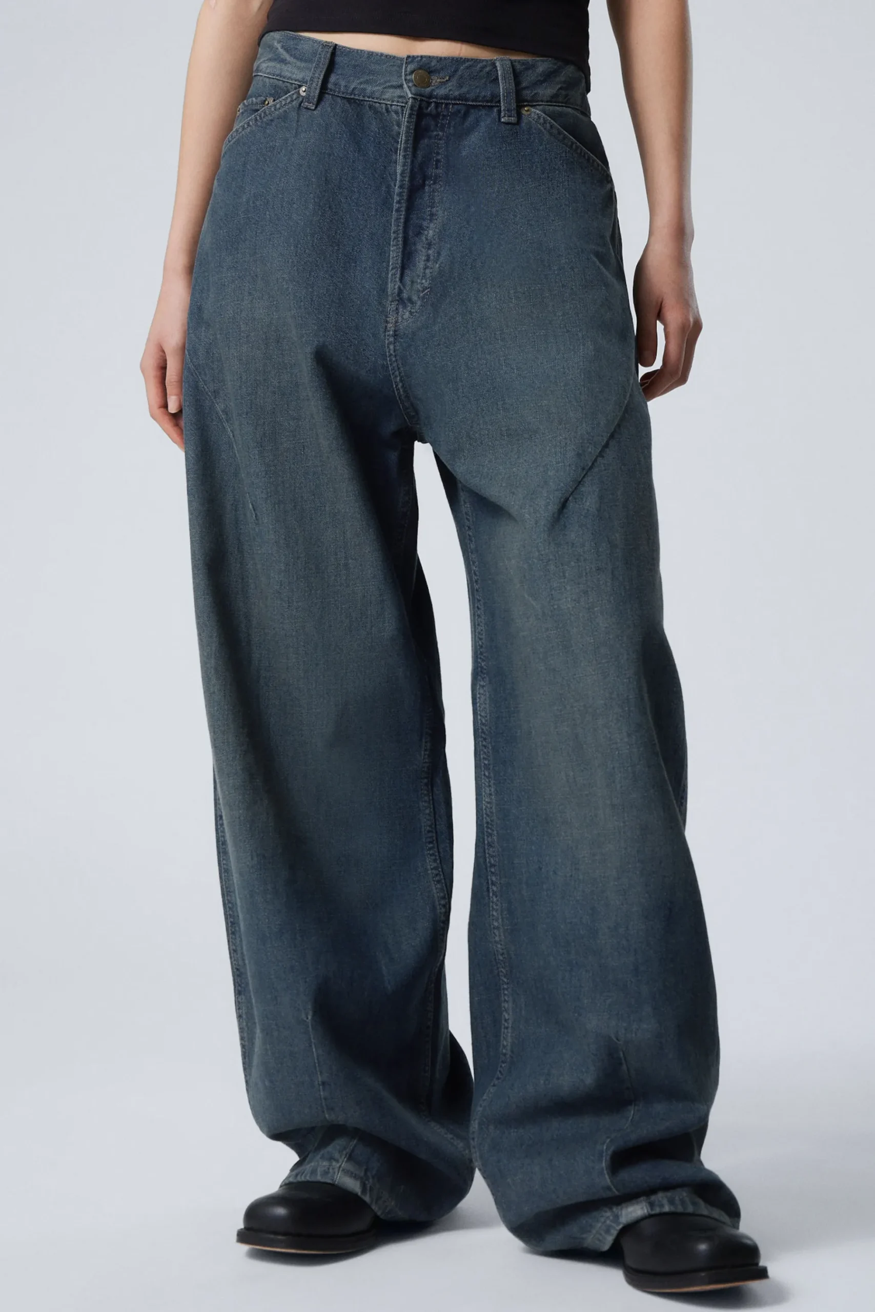 Weekday ASTRO LOOSE BAGGY SHAPE JEANS lake blue medium blue New