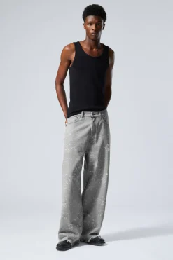 Weekday ASTRO LOOSE BAGGY TRASH JEANS grey denimal Discount