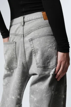 Weekday ASTRO LOOSE BAGGY TRASH JEANS grey denimal Discount