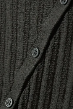 Weekday ASYMMETRIC LINEN BLEND CARDIGAN dark grey New