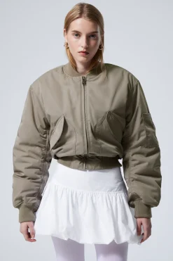 Weekday BALLOON MINI SKIRT white New