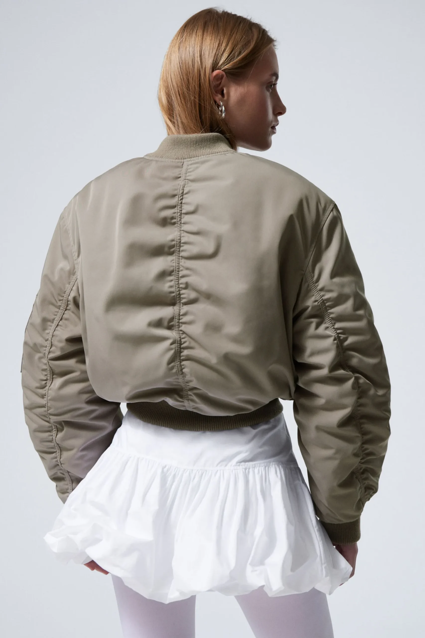 Weekday BALLOON MINI SKIRT white New