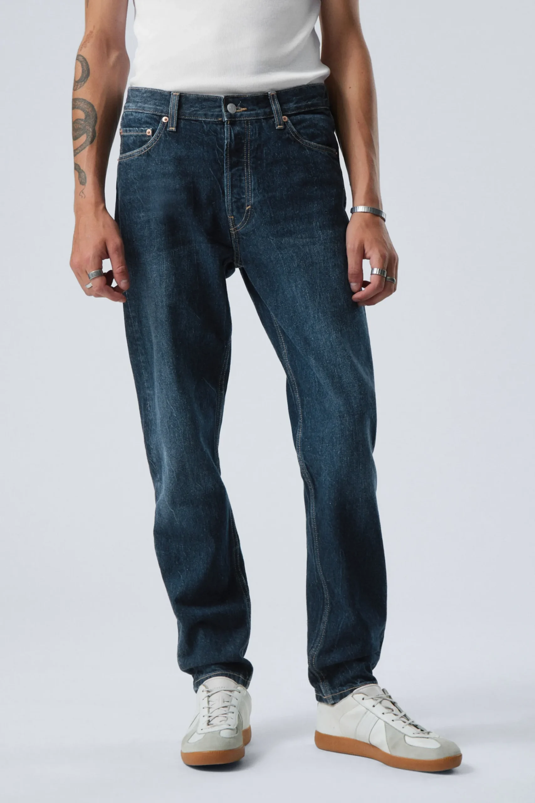 Weekday BARREL RELAXED TAPERD LEG JEANS compact blue dark blue Fashion