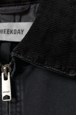 Weekday BELLE WASHED CANVAS JACKET washed black Sale