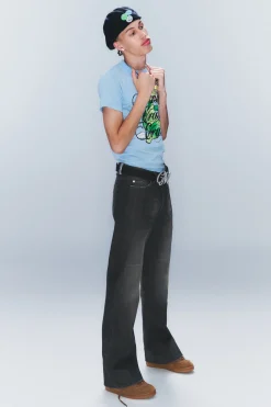 Weekday BOO BOOTLEG LOW WAIST REGULAR BOOTCUT JEANS chafe black Best