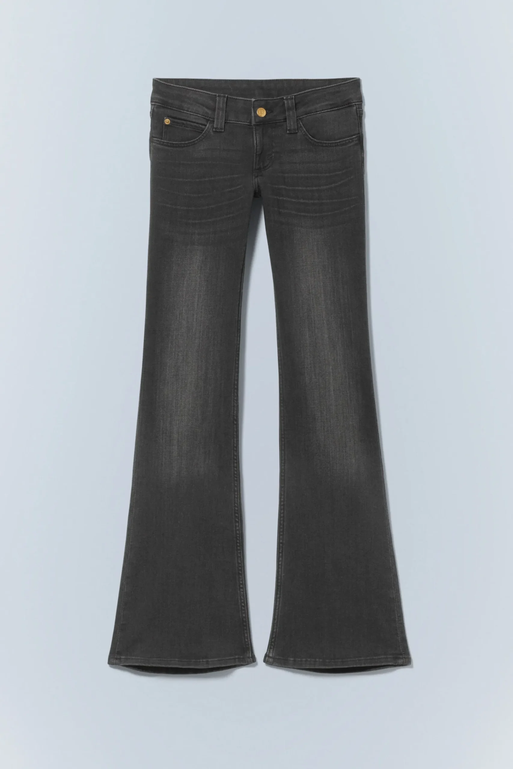 Weekday BOOTY BEI LOW WAIST SKINNY BOOTCUT JEANS black Best