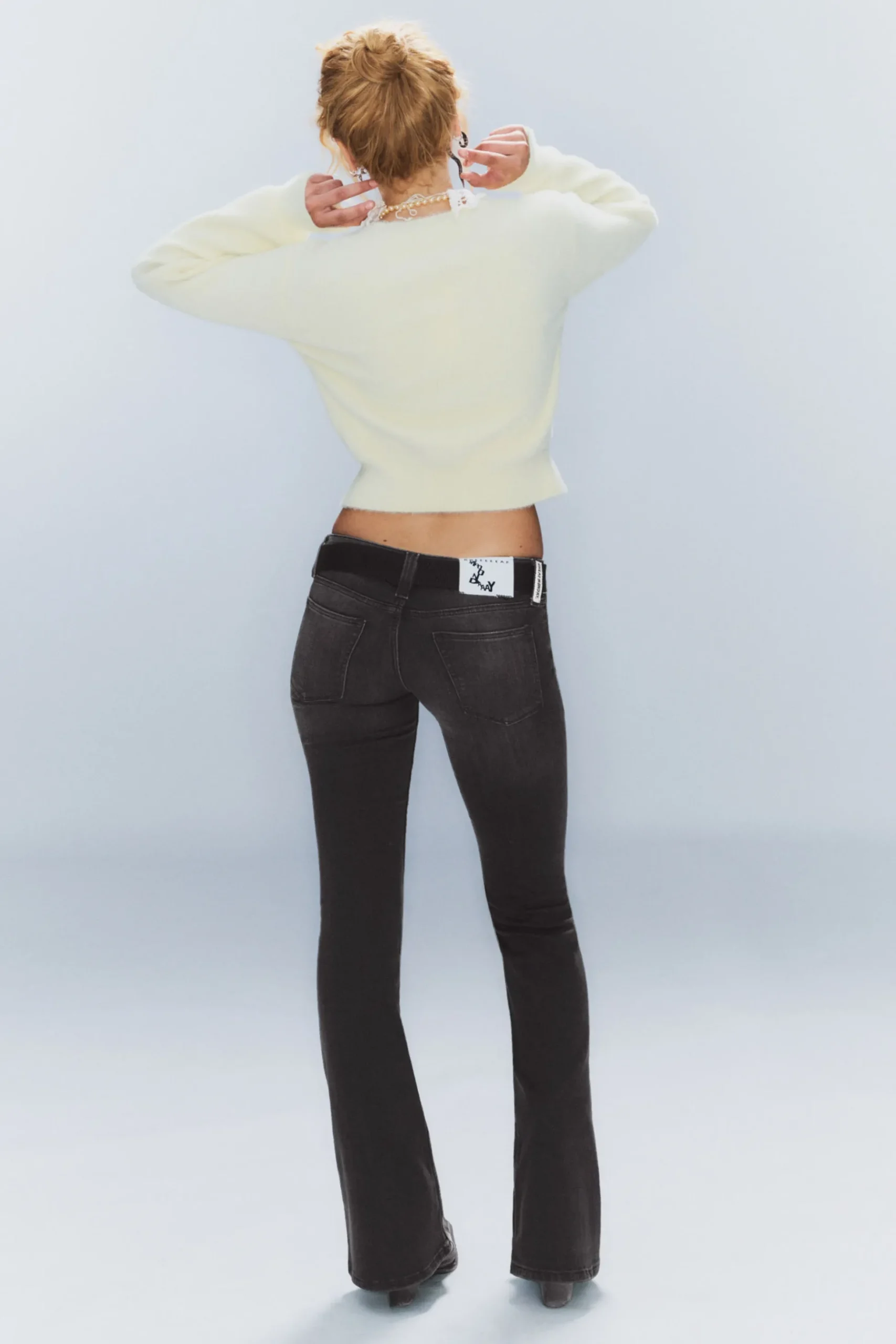 Weekday BOOTY BEI LOW WAIST SKINNY BOOTCUT JEANS black Best