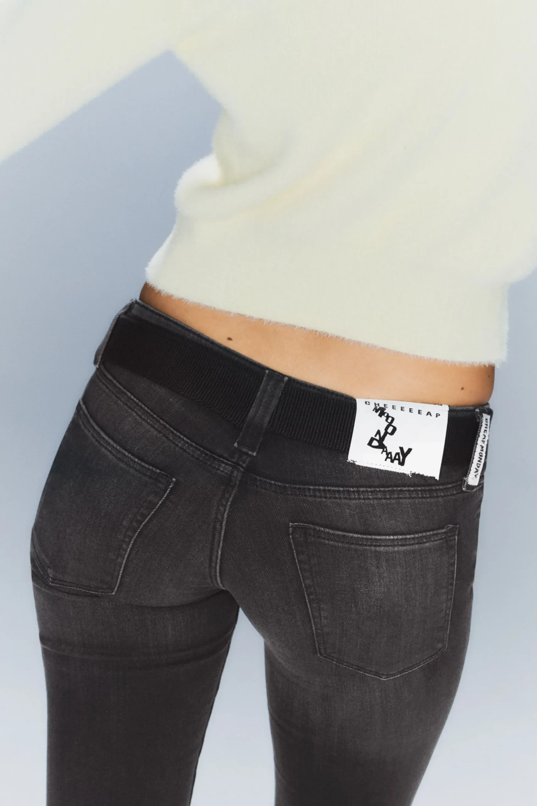 Weekday BOOTY BEI LOW WAIST SKINNY BOOTCUT JEANS black Best