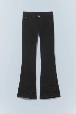 Weekday BOOTY BEI LOW WAIST SKINNY BOOTCUT JEANS black top rinse Outlet