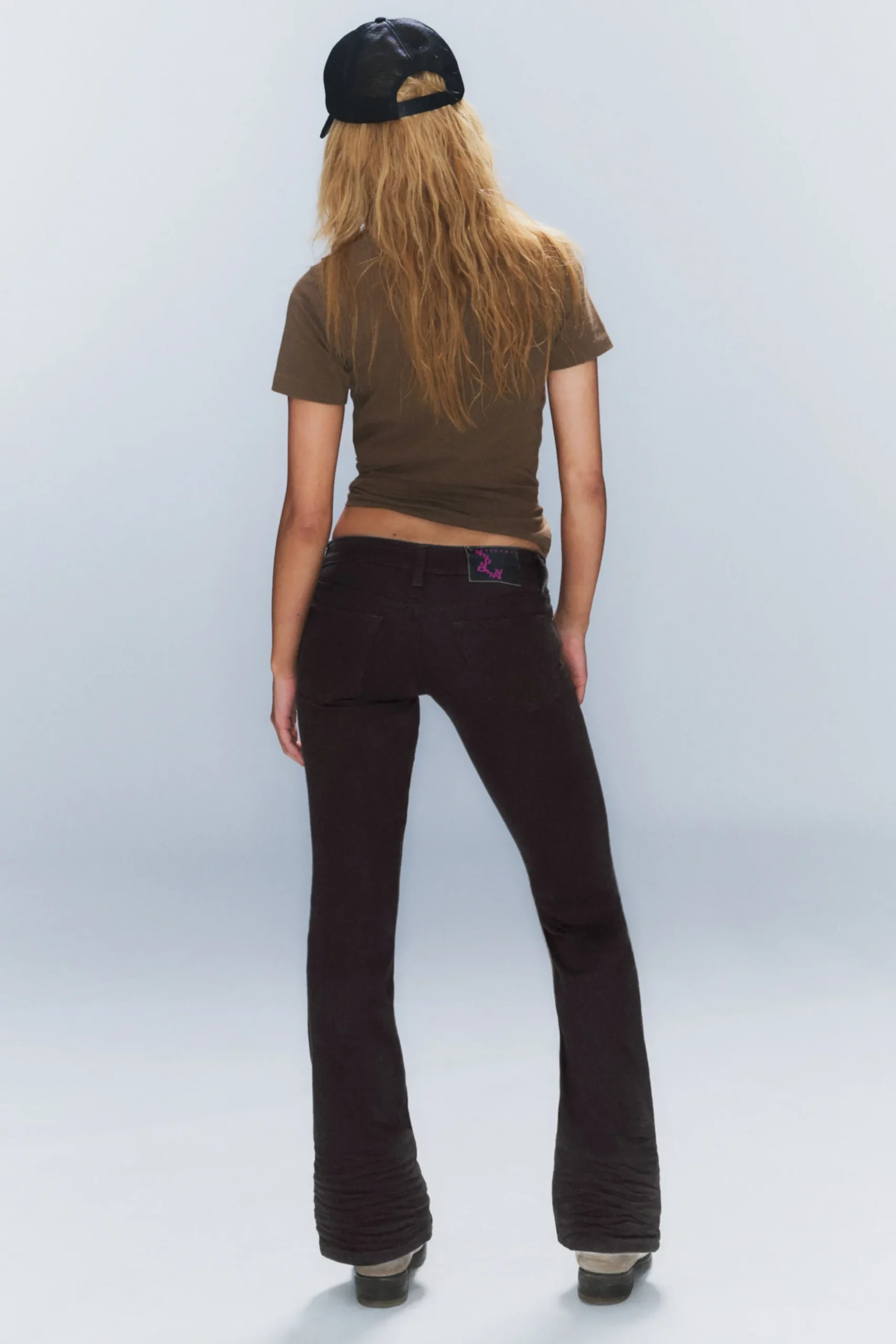 Weekday BOOTY BEI LOW WAIST SKINNY BOOTCUT JEANS black top rinse Outlet