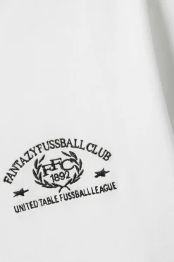 Weekday BOXY GRAPHIC PRINTED T-SHIRT white fantazy fussball club Best Sale