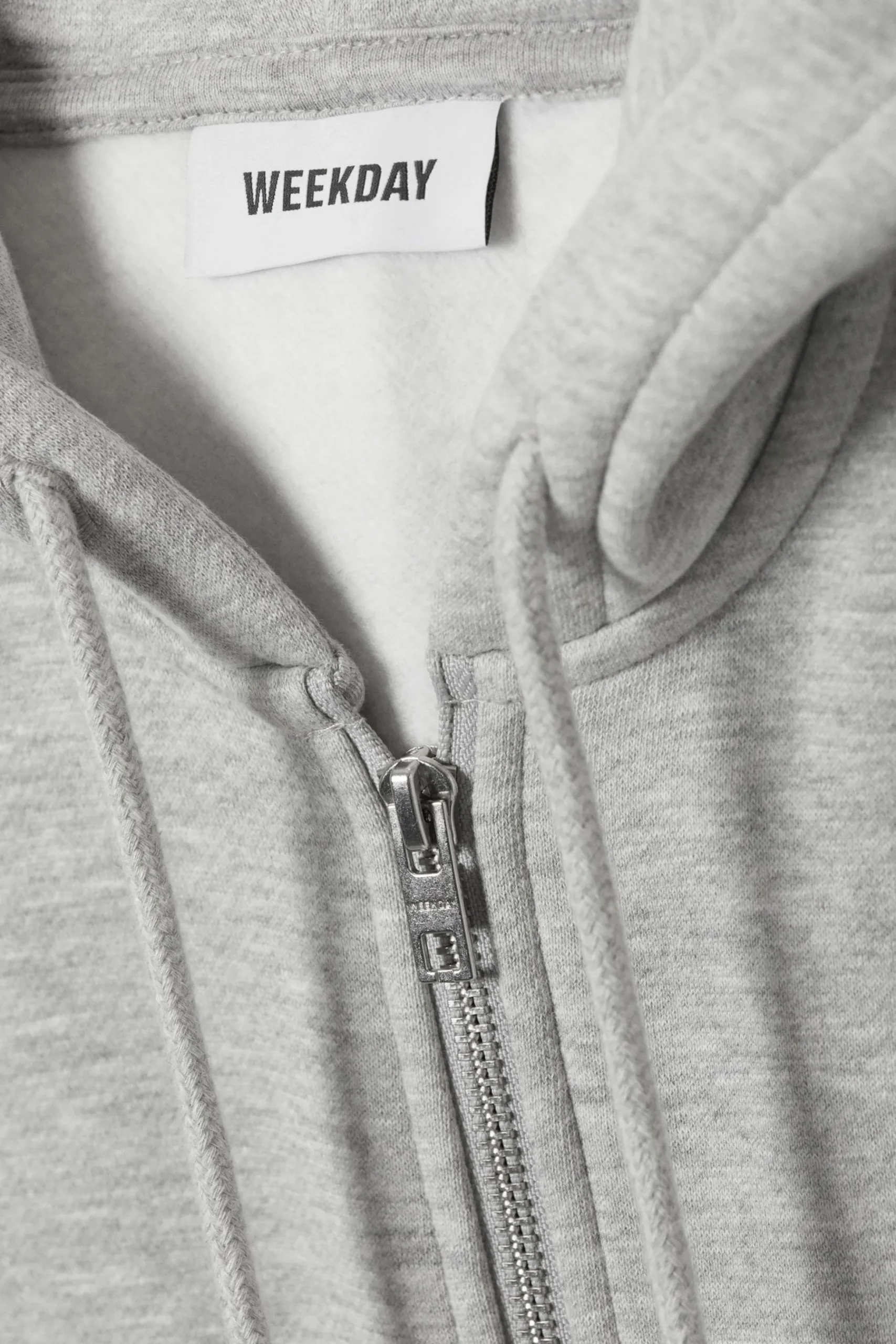 Weekday BOXY HEAVY ZIP HOODIE grey melange Cheap