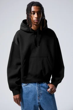 Weekday BOXY HEAVYWEIGHT HOODIE black Sale